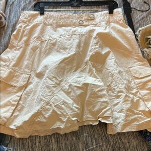 Faded Glory Cream Skater Mini Skirt